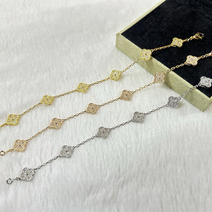 [⭐Renara]CLOVER 6 MOTIF DIAMOND BRACELET