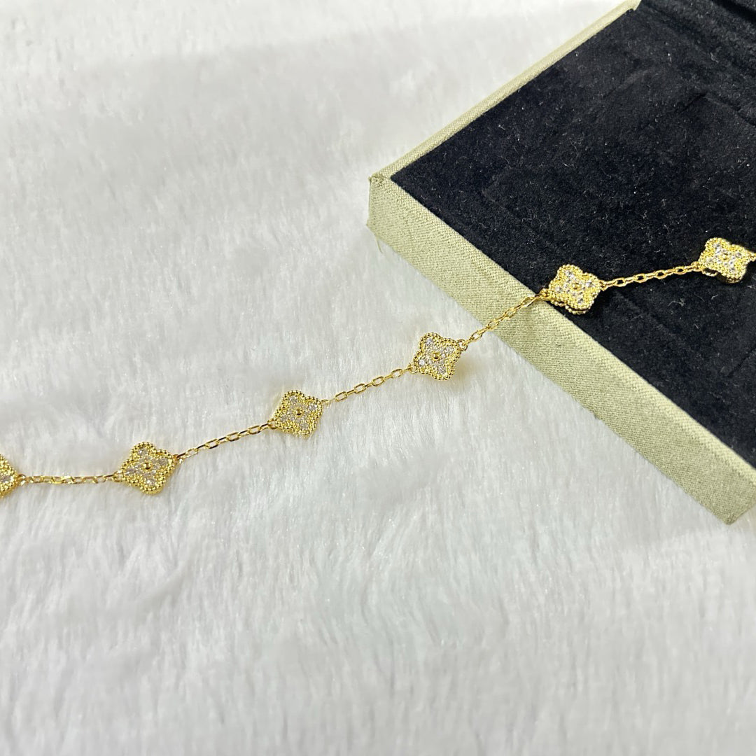 [⭐Renara]CLOVER 6 MOTIF DIAMOND BRACELET