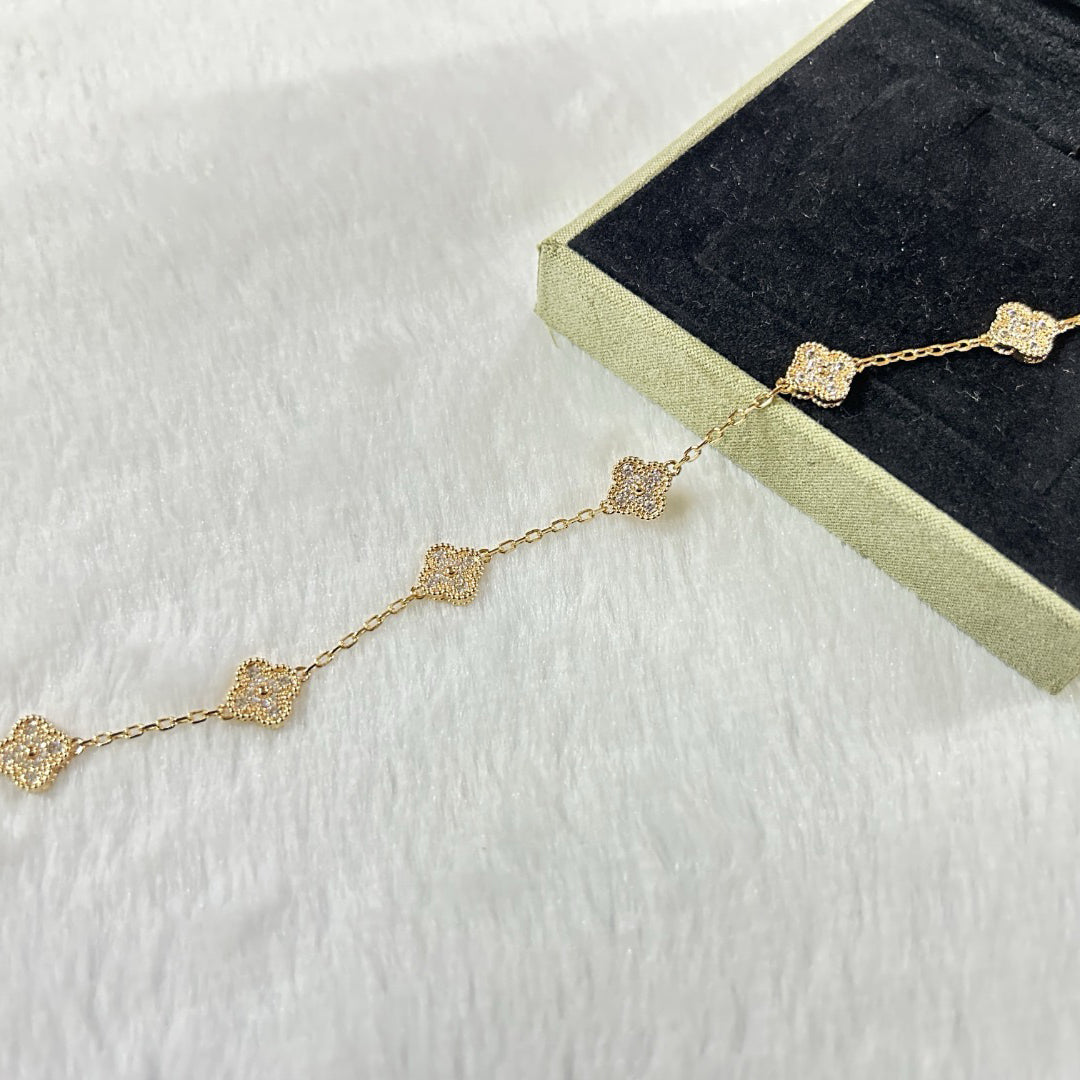 [⭐Renara]CLOVER 6 MOTIF DIAMOND BRACELET