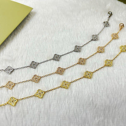 [⭐Renara]CLOVER 6 MOTIF DIAMOND BRACELET