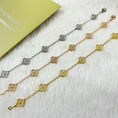 [⭐Renara]CLOVER 6 MOTIF DIAMOND BRACELET