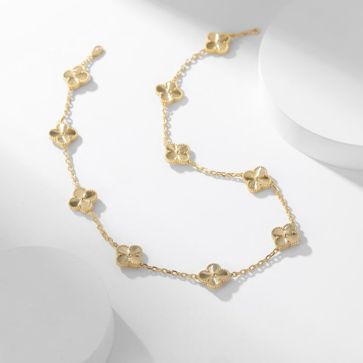 [⭐Renara]CLOVER 10 MOTIFS LASER NECKLACE