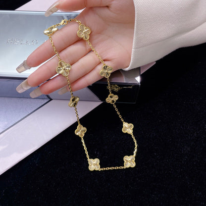 [⭐Renara]CLOVER 10 MOTIFS LASER NECKLACE