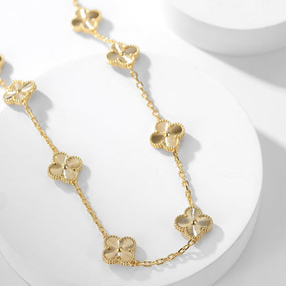 [⭐Renara]CLOVER 10 MOTIFS LASER NECKLACE