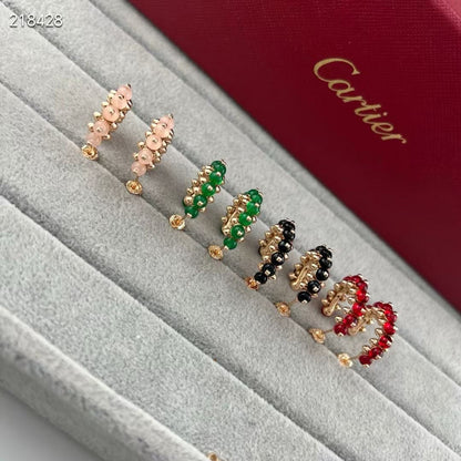 [⭐Renara]NEW COLORED GEMSTONE COLLECTION SMALL HOOP EARRINGS