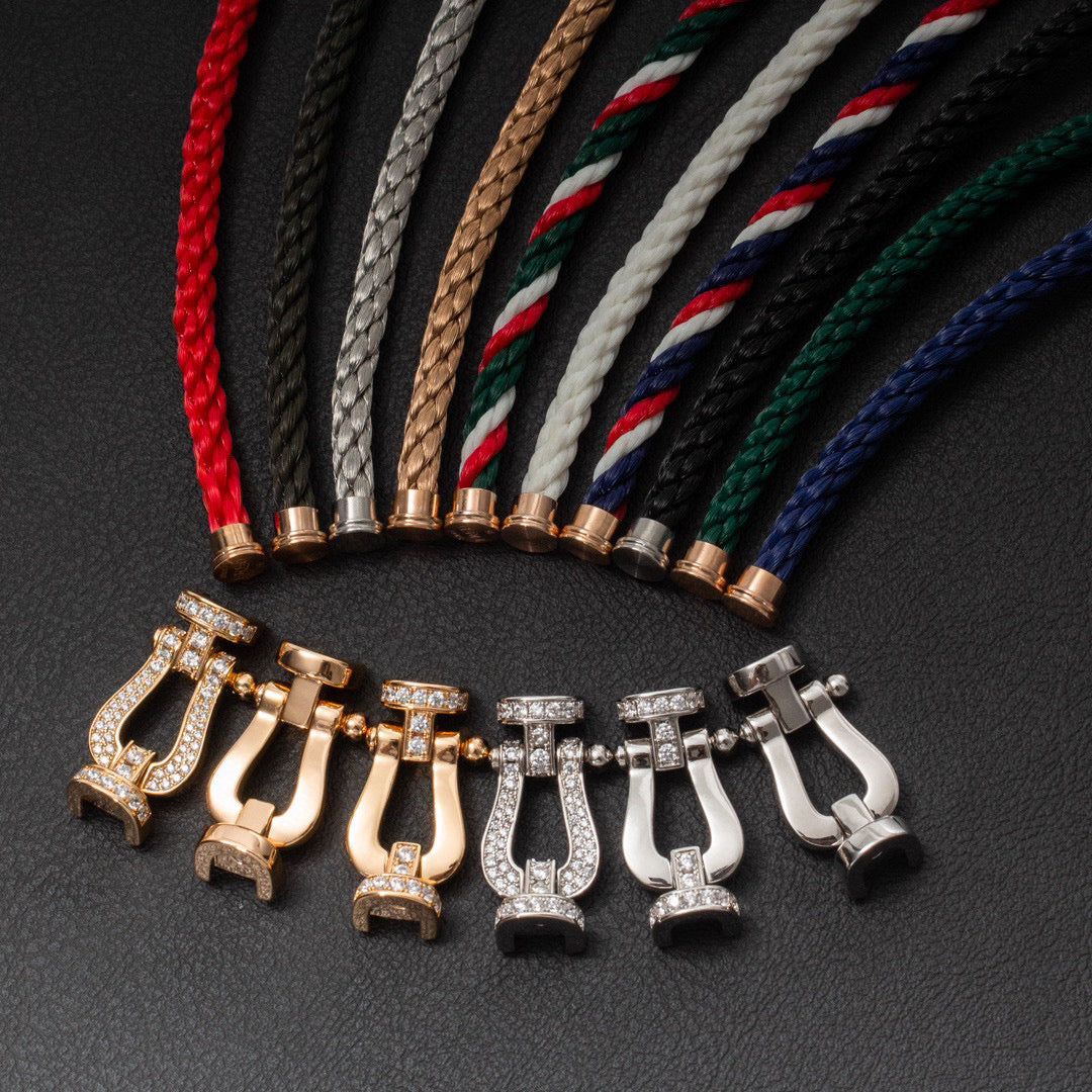 [⭐Renara]FORCE LARGE HORSESHOE FULL DIAMOND BRACELET GOLD