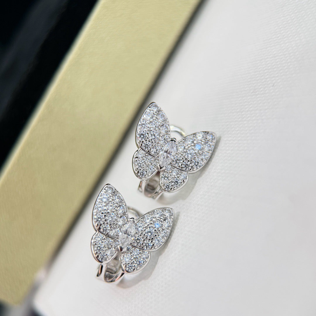 [⭐Renara]BUTTERFLY ALL DIAMOND EARRINGS