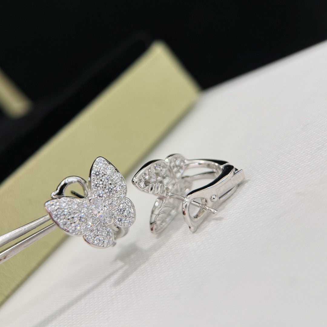 [⭐Renara]BUTTERFLY ALL DIAMOND EARRINGS