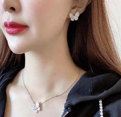 [⭐Renara]BUTTERFLY ALL DIAMOND EARRINGS