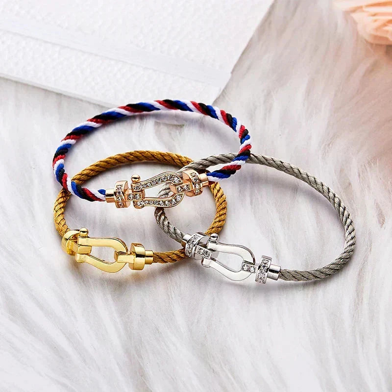 [⭐Renara]FORCE LARGE HORSESHOE NO DIAMOND BRACELET GOLD
