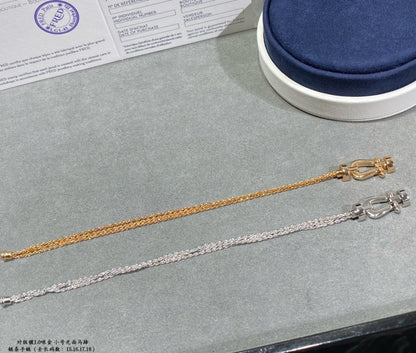 [⭐Renara]FORCE SMALL HORSESHOE  DIAMOND CHAIN ROPE BRACELET