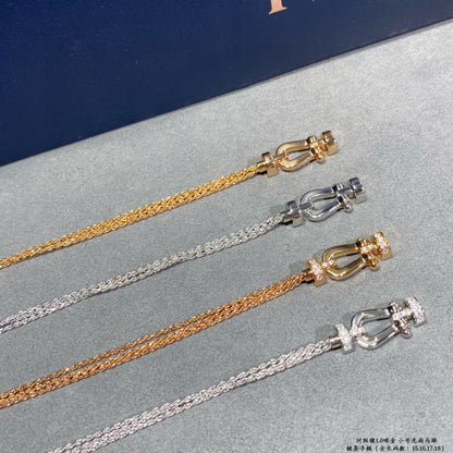 [⭐Renara]FORCE SMALL HORSESHOE  DIAMOND CHAIN ROPE BRACELET