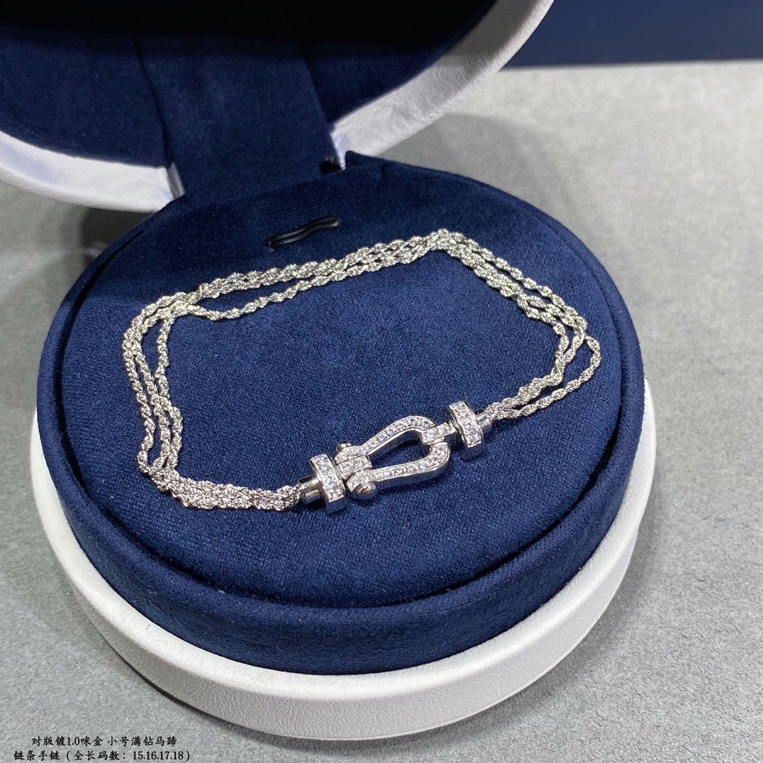 [⭐Renara]FORCE SMALL HORSESHOE  DIAMOND CHAIN ROPE BRACELET