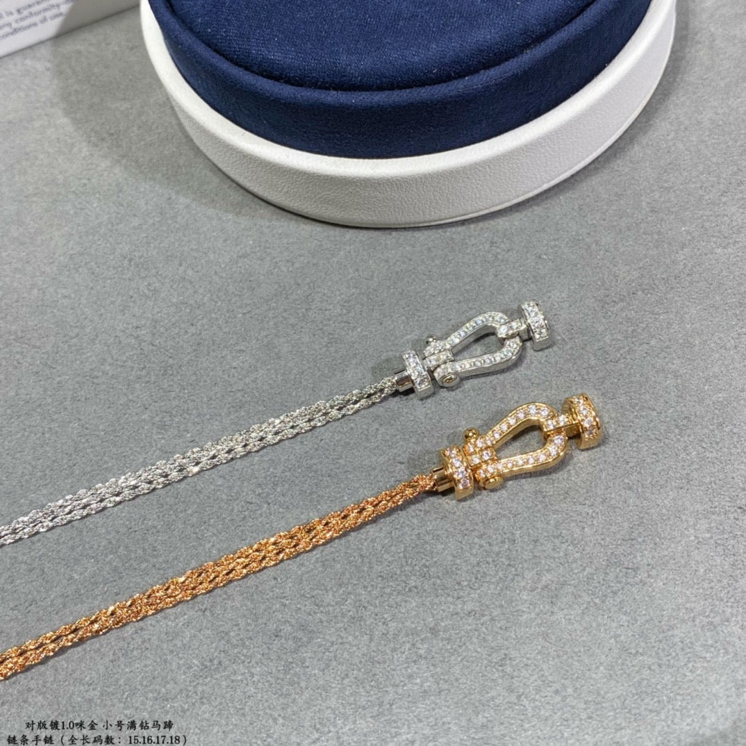 [⭐Renara]FORCE SMALL HORSESHOE  DIAMOND CHAIN ROPE BRACELET