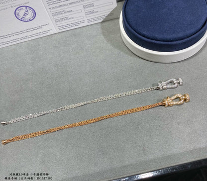 [⭐Renara]FORCE SMALL HORSESHOE  DIAMOND CHAIN ROPE BRACELET