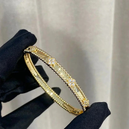 [⭐Renara]CLOVER BRACELET 4MM DIAMONDS