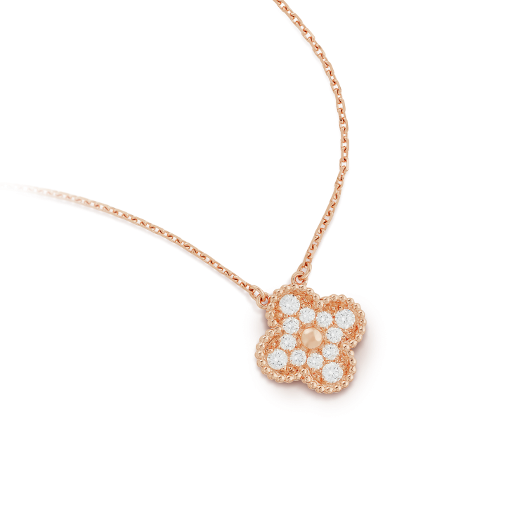 [⭐Renara]CLOVER 15MM DIAMOND SINGLE FLOWER NECKLACE