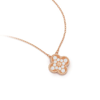 [⭐Renara]CLOVER 15MM DIAMOND SINGLE FLOWER NECKLACE
