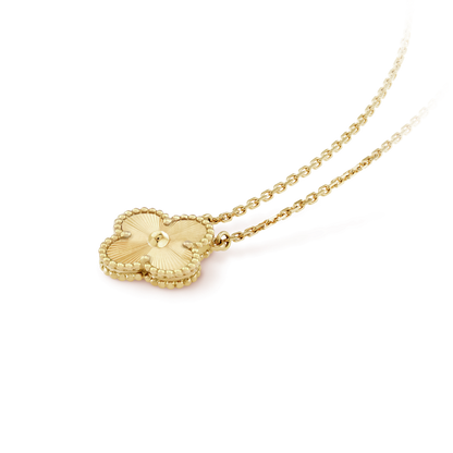 [⭐Renara]CLOVER 15MM LASER NECKLACE