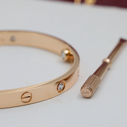 [⭐Renara]LOVE BRACELET 6.1MM 4 DIAMONDS