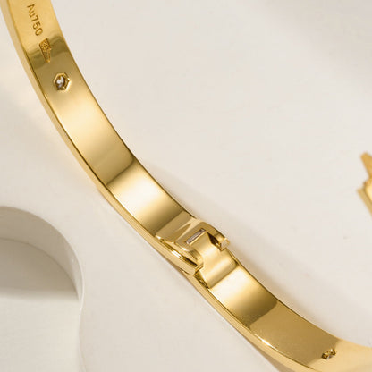 [⭐Renara]LOVE BRACELET 6.1MM 4 DIAMONDS