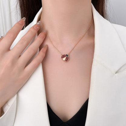 [⭐Renara]LUCKY  CARNELIANS LADYBUG NECKLACE