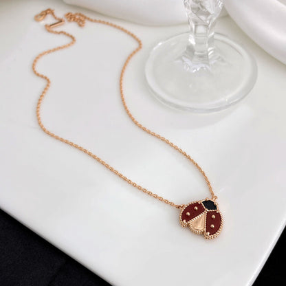 [⭐Renara]LUCKY  CARNELIANS LADYBUG NECKLACE