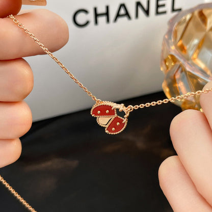 [⭐Renara]LUCKY  CARNELIANS LADYBUG NECKLACE