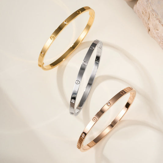 [⭐Renara]LOVE BRACELET 3.65MM 6 DIAMONDS