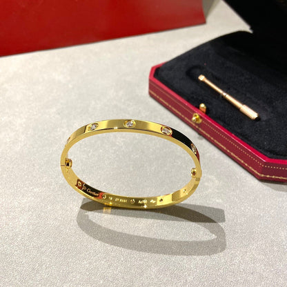 [⭐Renara]LOVE BRACELET 6.1MM 10 DIAMONDS