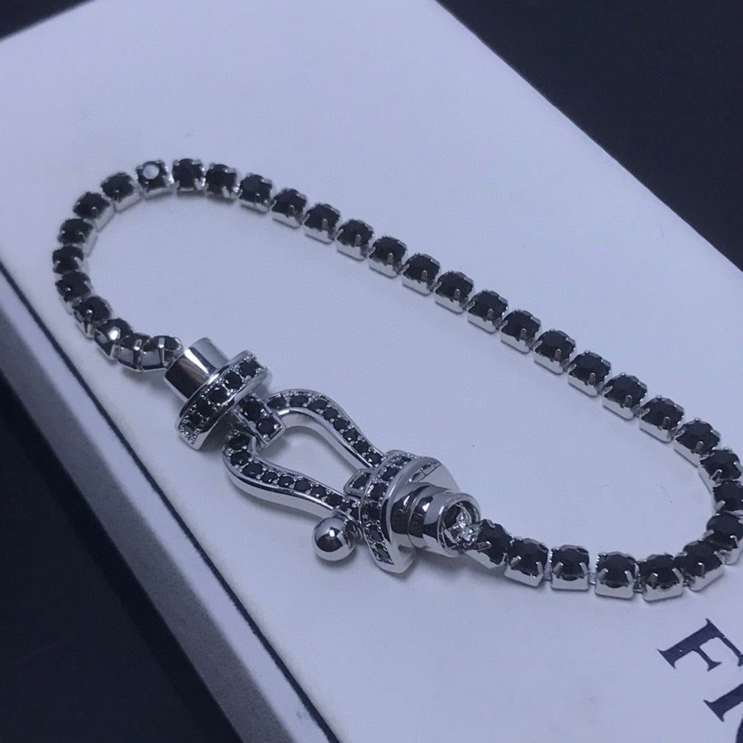 [⭐Renara]FORCE  LARGE HORSESHOE FULL DIAMOND TENNIS BRACELET