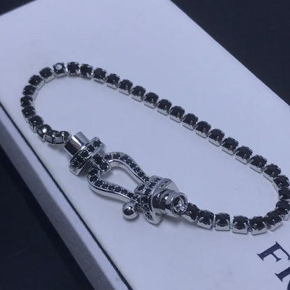 [⭐Renara]FORCE  LARGE HORSESHOE FULL DIAMOND TENNIS BRACELET