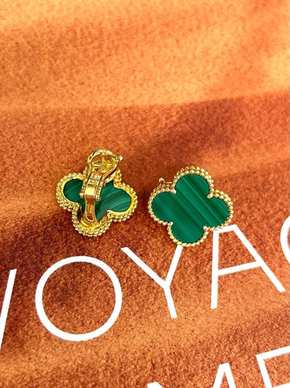 [⭐Renara] CLOVER LARGE (20mm) 1 MOTIFS GREENER MOP STUD EARRINGS