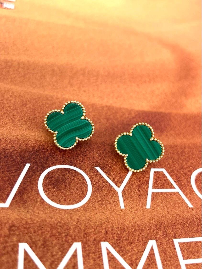 [⭐Renara] CLOVER LARGE (20mm) 1 MOTIFS GREENER MOP STUD EARRINGS