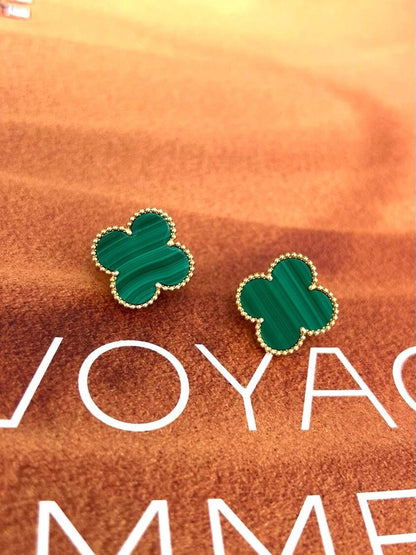 [⭐Renara] CLOVER LARGE (20mm) 1 MOTIFS GREENER MOP STUD EARRINGS