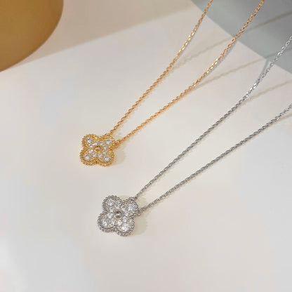 [⭐Renara]CLOVER 15MM DIAMOND SINGLE FLOWER NECKLACE