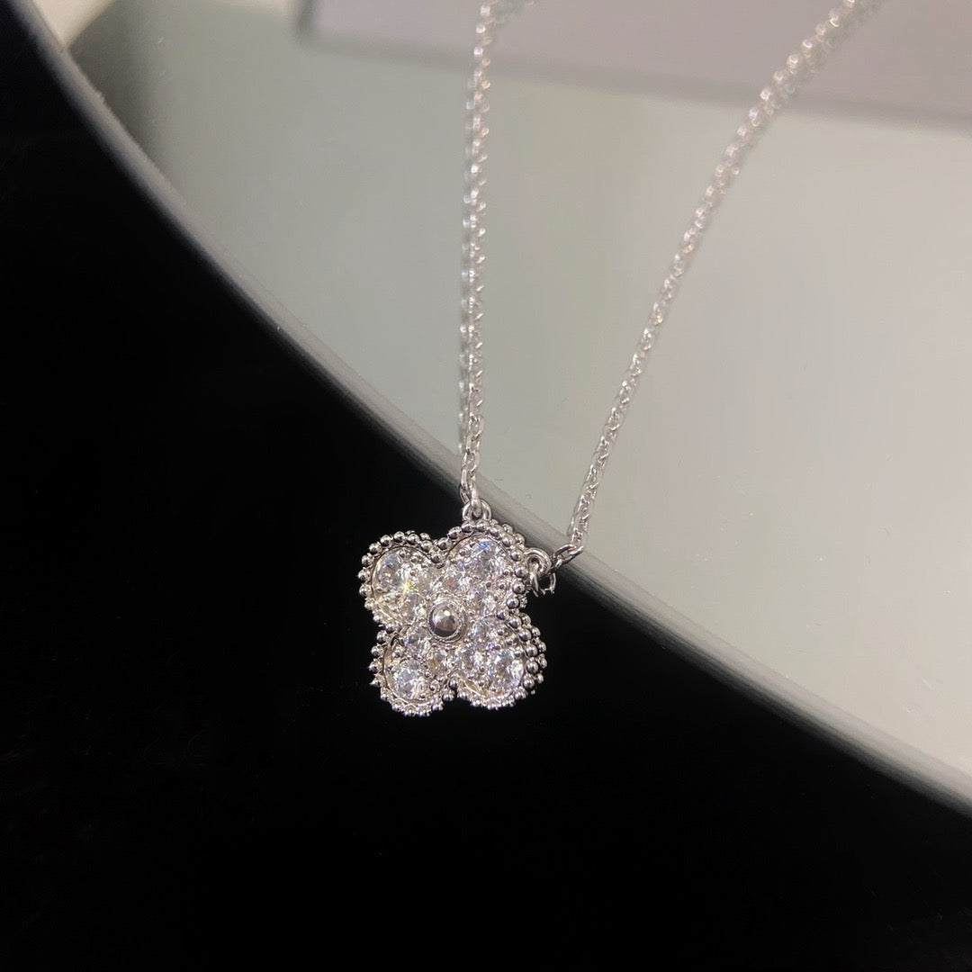 [⭐Renara]CLOVER 15MM DIAMOND SINGLE FLOWER NECKLACE