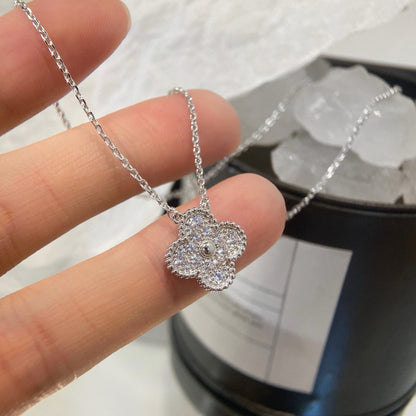 [⭐Renara]CLOVER 15MM DIAMOND SINGLE FLOWER NECKLACE