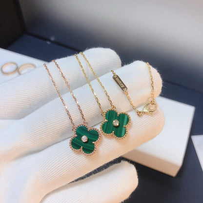 [⭐Renara]CLOVER 15MM DIAMOND TURQUOISE NECKLACE