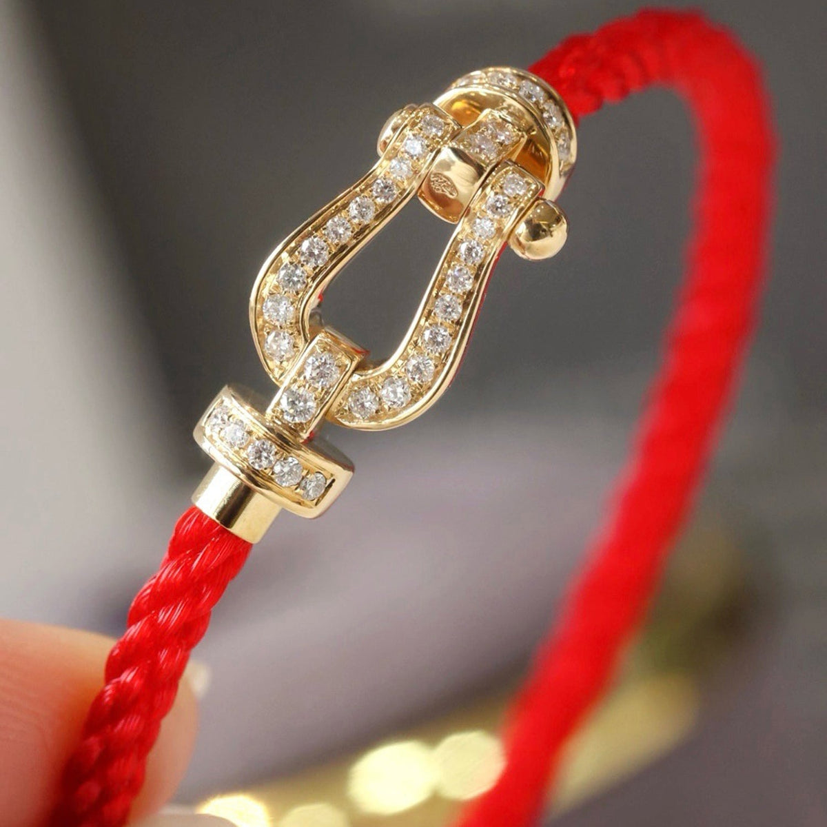 [⭐Renara]FORCE LARGE HORSESHOE FULL DIAMOND BRACELET GOLD