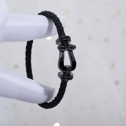 [⭐Renara]FORCE LARGE SERIES HORSESHOE BLACK SAMURAI BRACELET