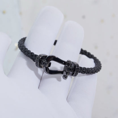 [⭐Renara]FORCE LARGE SERIES HORSESHOE BLACK SAMURAI BRACELET