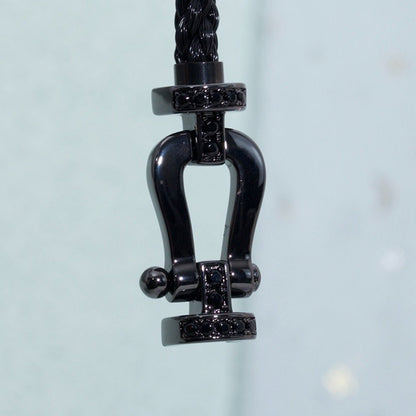 [⭐Renara]FORCE LARGE SERIES HORSESHOE BLACK SAMURAI BRACELET