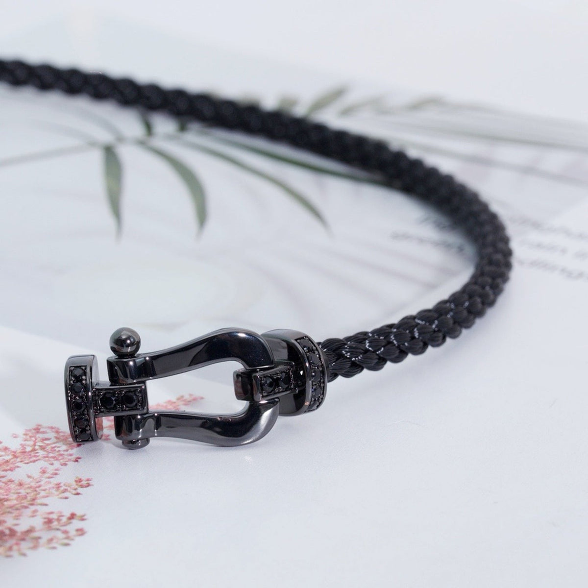 [⭐Renara]FORCE LARGE SERIES HORSESHOE BLACK SAMURAI BRACELET