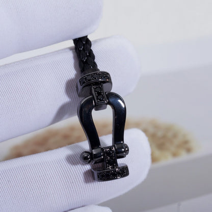 [⭐Renara]FORCE LARGE SERIES HORSESHOE BLACK SAMURAI BRACELET