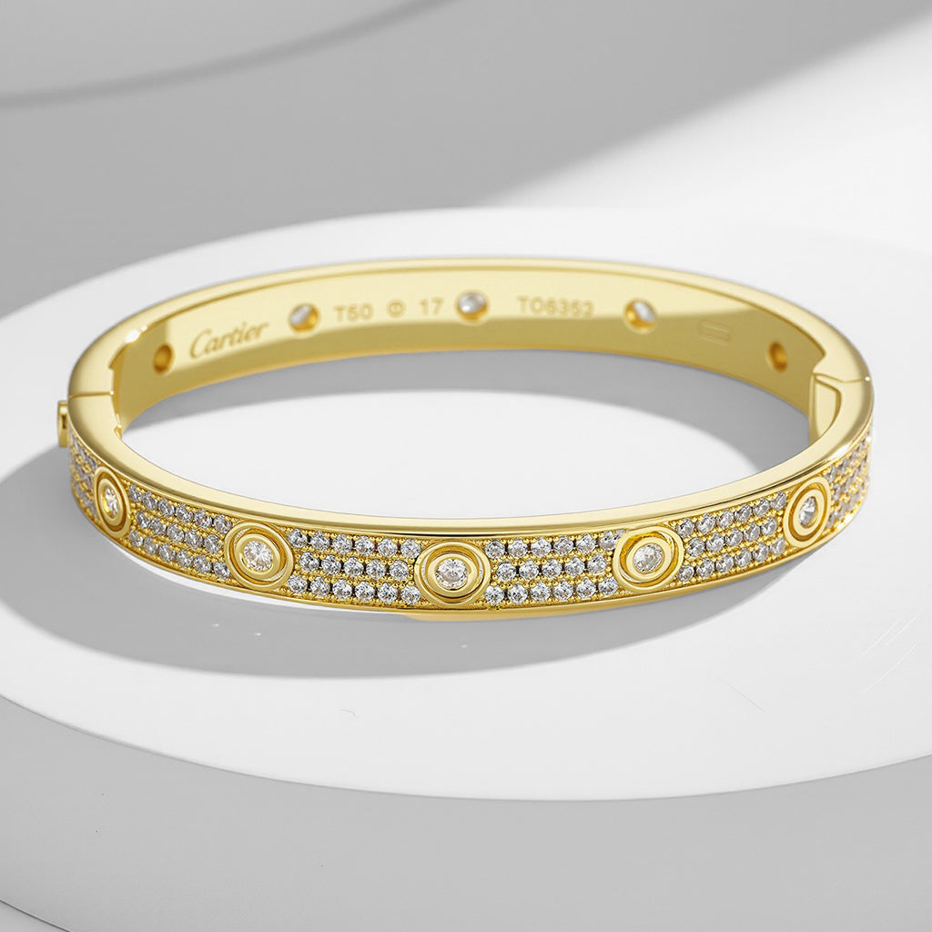 [⭐Renara]LOVE BRACELET 6.1MM DIAMOND-PAVED 10 BIG DIAMONDS