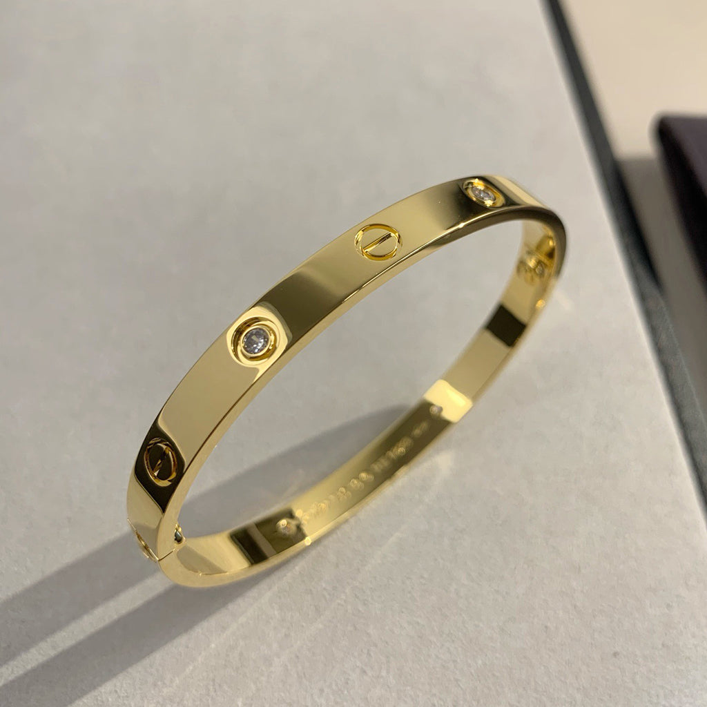 [⭐Renara]LOVE BRACELET 6.1MM 4 DIAMONDS