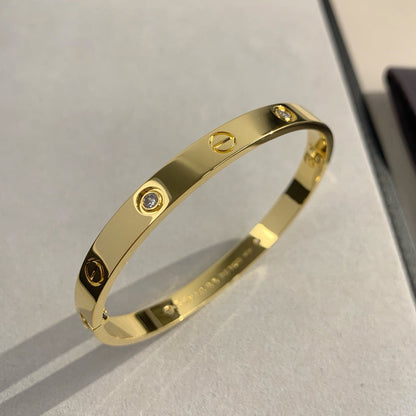 [⭐Renara]LOVE BRACELET 6.1MM 4 DIAMONDS