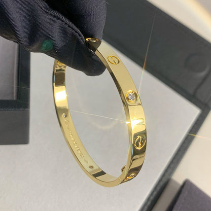 [⭐Renara]LOVE BRACELET 6.1MM 4 DIAMONDS