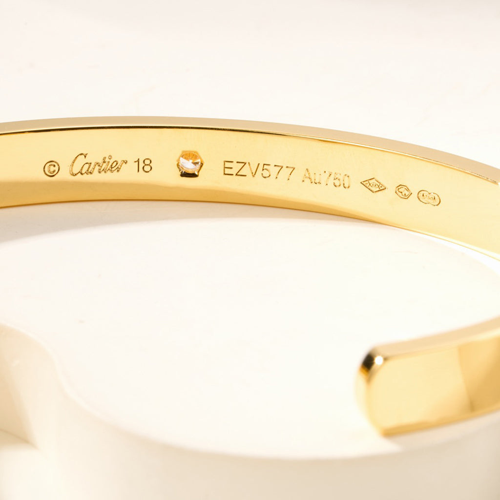 [⭐Renara]LOVE BRACELET 6.1MM 1 DIAMOND OPEN CUFF